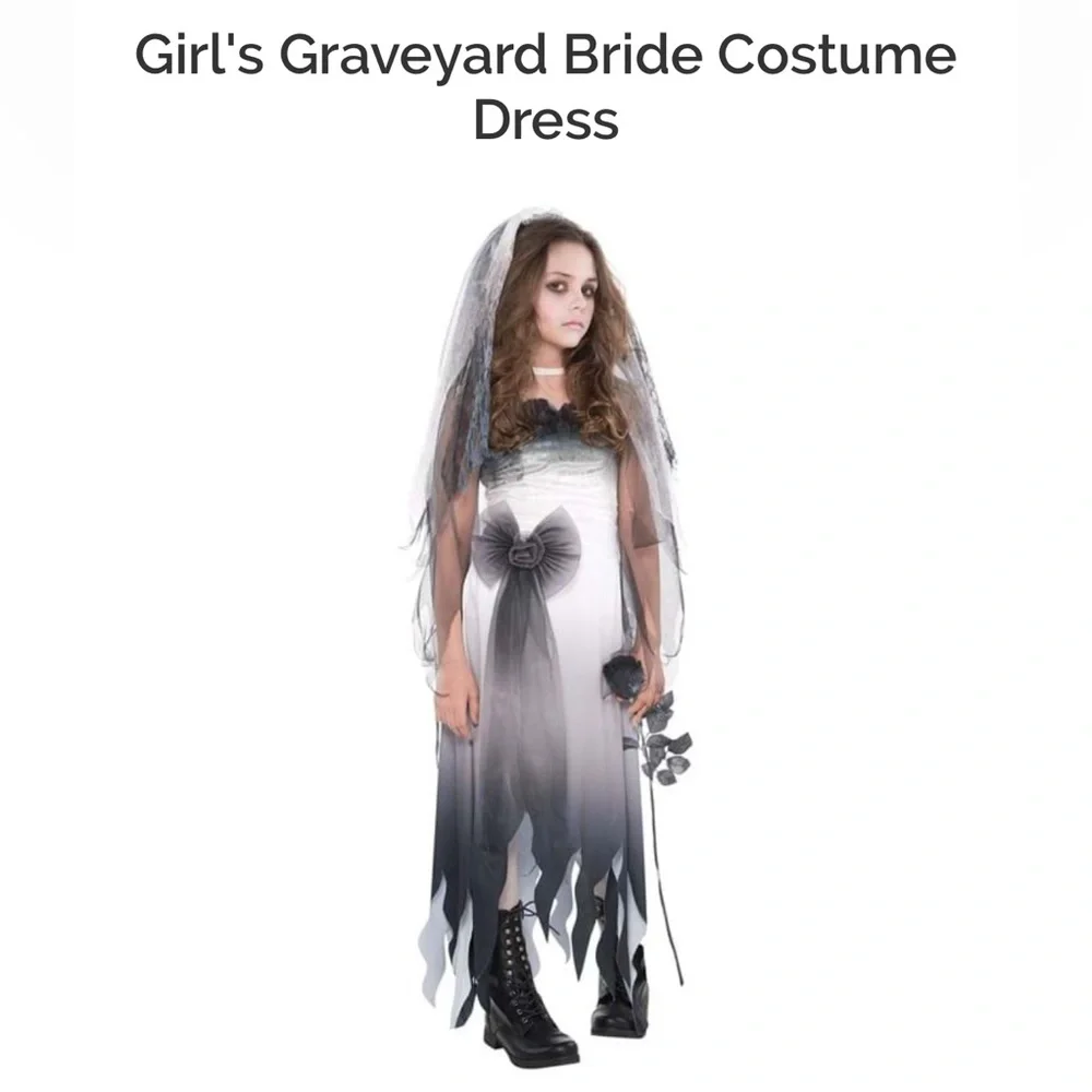 Child X-Large Graveyard Bride Costume